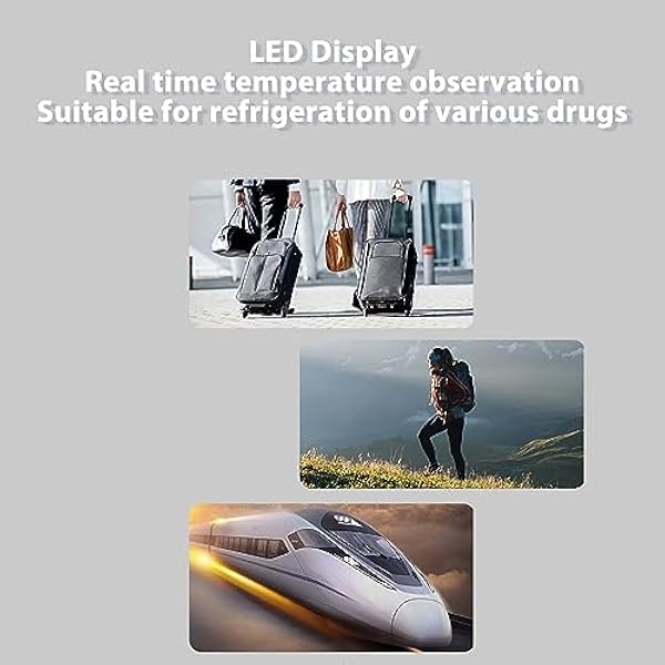 ZJchao Scatola Frigo per Insulina, Mini Frigorifero per Medicinali Ricaricabile per Diabetici Ricaricabile per Auto Piccolo Frigorifero Portatile per Viaggi in Auto Diabetici Freschi