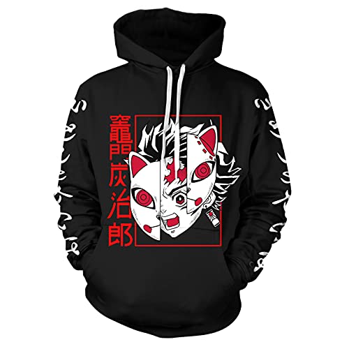 Nikuclg Youth/Adults Anime Hoodies 3D Pritnted Novelty Hoodies Unisex Cosplay Pullover Sweatshirts Color6-Small