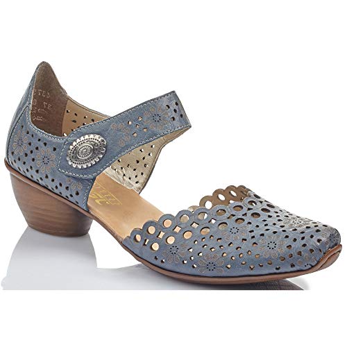 Rieker Mirjam 53 Mary Jane Womens Pump 42 M Eu Blue #TOP4