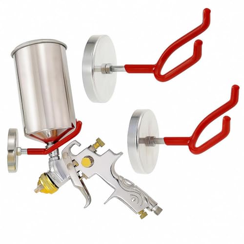 LEIFIDE 2 Pcs Magnetic Paint Gun Holder Stand Compatible with Most Paint Spray Guns Ideal for Spray Booths, Workstations, Body Shop Wall