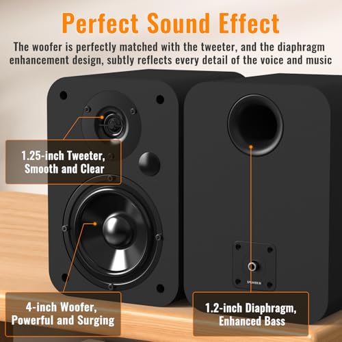 Altavoces de computadora con salida de subwoofer y graves BESTISAN 2