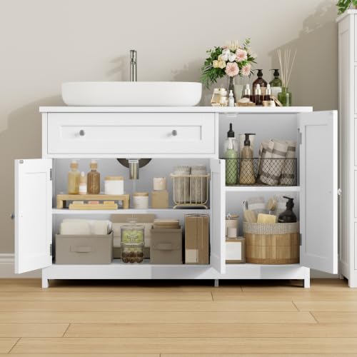 Meuble sous lavabo 90x30cm 2 tiroirs MDF M300 FOREHILL