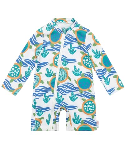 Image of ALVABABY Baby Boys' One Piece Swimsuit,Toddler Infant Zipper Rash Guard, Long Sleeve UPF 50+ Sun Protection Bathing Suit