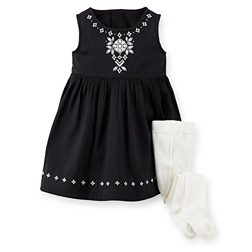 Carter's Baby Girls' 2 Piece Sateen Holiday Dress - Black - 3 Months #TOP12