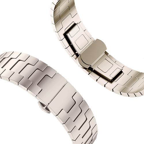 Image of ACM Watch Strap 20mm compatible with Compaq Q Watch Smartwatch | Metal Stainless Steel Belt Luxury Band