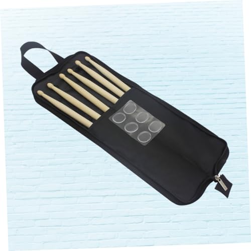 Toyvian 3 Pçs 1 Conjunto Saco De Baqueta Tambor Mute Pads Tambor Silenciador Baquetas Mudo Tambor Si