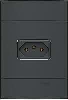 Conjunto Tomada Br 2P+T 10A 250V Grafite Fosco, Schneider Electric, S411101