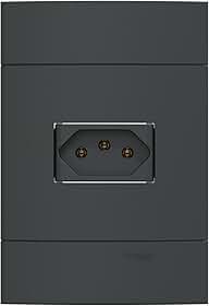 Conjunto Tomada Br 2P+T 10A 250V Grafite Fosco, Schneider Electric, S411101