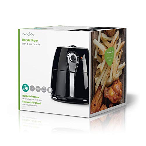 Heißluft Friteuse - 3 l - Timer: 30 min - Analog - Schwarz – Bild 4