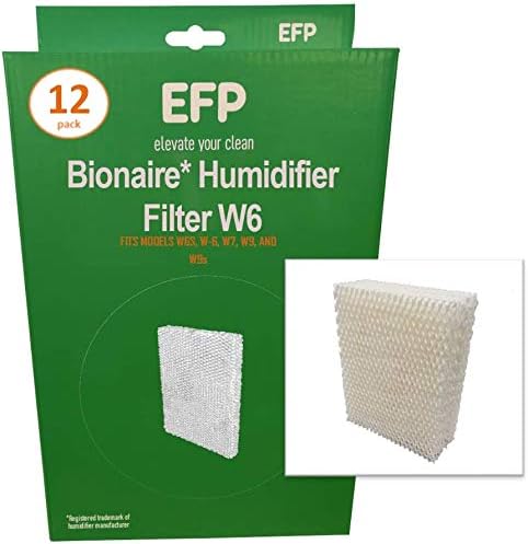 EFPHumidifier Filters for Bionaire W6, W6S, W-6, W7, W9, W9s Model Humidifiers Replacement Wicking Filters | Includes 12 Aftermarket Filters