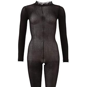 Mandy Mystery lingerie Catsuit Ouvert S/M zwart