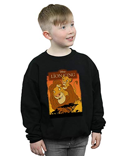 Disney Boys The Lion King Simba And Mufasa Sweatshirt Black 7-8 Years