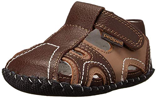 pediped Brody Originals Fisherman Sandal (Infant/Toddler),Brown Tan,X-Small (0-6 months)