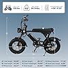 OUXI V8 Mini Electric Bike for Adults, 16" Fat Tire Ebike with 36V 10.4Ah Removable Battery, Moped Style EBike Up to 20MPH, 500W Upgrade Powerful Motor, Ebike for Leisure Riding & Commuting #1