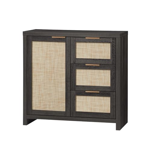 Hampstead 3-Drawer Rattan Accent Storage Cabinet