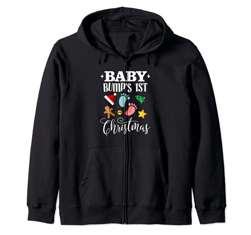 Baby Bumps First Christmas Pregnancy Announcement Sudadera con Capucha