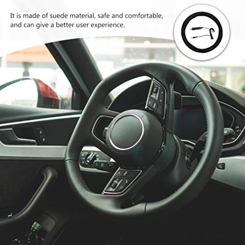Wakauto Capa de Volante Aquecida Protetor de Volante de Carro 12V Camurça Elétrica Inverno Quente pa