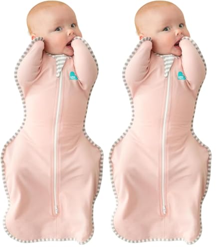 Image of Love to Dream Swaddle UP Self-Soothing Sleep Sack 13-19 lbs., Dramatically Better Sleep, Snug Fit Calms Startle Reflex, 1.0 TOG, Dusty Pink, Medium (Pack of 2)