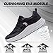 Women's Orthopedic Fashion Sneakers: Comfort High Arch Orthotic Swollen Feet Pain Relief Plantar Fasciitis Sneakers, Supportive Trip Exploration Training Running Walking Shoes Black Size 8