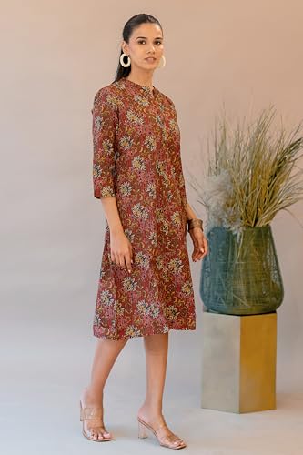 Image of MIRCHI FASHION Pure Cotton Kurti for Women | A-Line Kantha Work Printed Kurta for Woman | Ethnic Wear for Office & Daily Use (Single Piece)