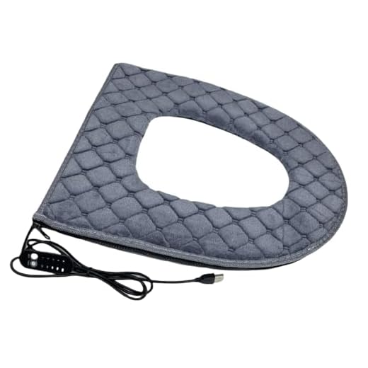 Doiyislem Asiento De Inodoro Calefactado - Panel Calefactor Ajustable De 5 Niveles,Alfombrilla para Inodoro con Temporizador | Diseño Enchufable Para Uso Doméstico Y Hotelero