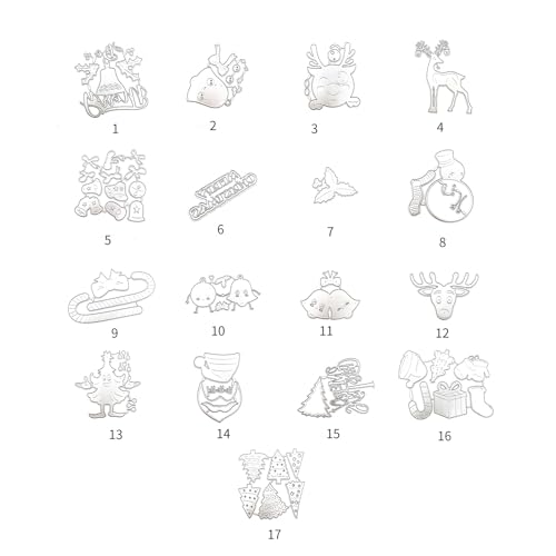 Matrices de découpe scrapbooking en acier pour reliefs précis de Noël