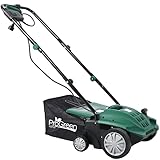 Garden Scarifier, 2-in-1 13INCH Dethatcher Scarifier,15 Amp Electric Lawn Dethatcher,Removable Collection Bag Extra Large 58QT Ultra-Light Push Mower (13INCH) -  QSOSTNS