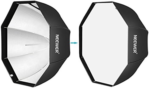 Neewer 45"/116cm Octagonal Speedlite, Studio Flash, Speedlight Umbrella Softbox with Carrying Bag for Portrait or Product Photography