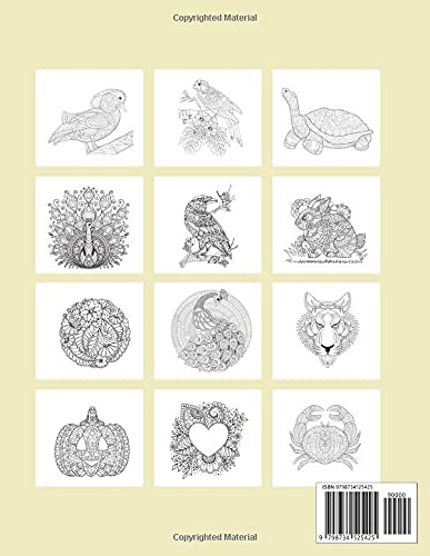 Mandala Adult Coloring Book: 100+ Animal Mandalas coloring book, Stress Relief perfect gift for Women steampunk buy now online