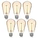 Sigalux Edison Bulbs, E26 LED Bulb 60 Watt Dimmable Vintage Light Bulbs, LED Filament Amber Light Bulb with 90 CRI, ST19 Antique Old Fashioned Retro Light Bulb 2700K Soft White, 9W, 700LM, 6 Pack