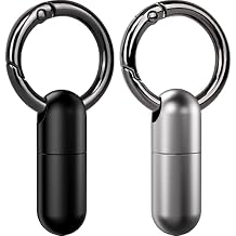 Mini Pill Holder Titanium Waterproof Pill Container for Emergency Medicine, Travel, Pack of 2