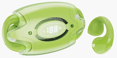 Instiwitt True Wireless Open Ear Headphone,5.3 Bluetooth Sport Earbuds with Earhooks for Long Time Playback with Digital Display, Dual Mic Clear Call Sweat-Proof for Running Workout