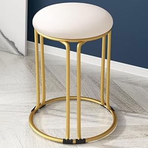 Nicffdi スタッキングチェア スツール 丸椅子 積み重ね収納 座面直径約29.5×高さ約46cm リビングルームスツール 座面クッション性 家庭用 店舗行列用 (ホワイト)