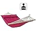 BB Sport Stabhängematte 240 x 150cm Hängematte inkl. 2 Kissen max. 300 kg 2 Personen Doppelhängematte Outdoor, Farbe:Malve