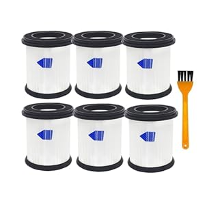 High-Efficiency Filter Replacement for INSE S6T S6P Pro S610 Cordless Vacuum Cleaner With Mesh Filter Replacement-6 pack+1pc Brush