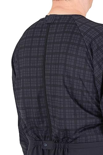 Ovidis Long-Sleeved Dementia Clothing - Alzheimers Anti-Strip Jumpsuit - Onesie for Elderly Men - Henry3