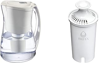 Brita Medium 8 Cup Water Filter Pitcher with 1 Standard Filter + BRITA Water Filter Pitcher Advanced Replacement Filters (...