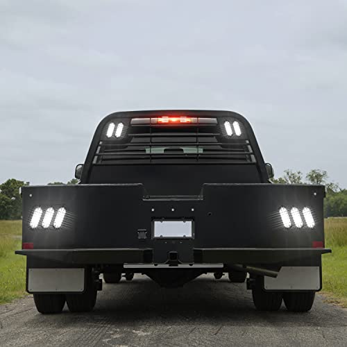 Linkitom White Oval Aluminum Housing Ultra Slim Reverse Trailer Tail Light Kit, 24-Led Back Up Tail Lights For Boat Trailer Truck Rv [Surface Mount] [Dot Certified] [Ip67] #TOP6