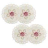 Lot de 4 sets de table : chaque colis comprend 4 sets de table, offrant plus de commodité pour les grands rassemblements ou une utilisation quotidienne. Profitez de belles tables avec ces sets de table brodés.