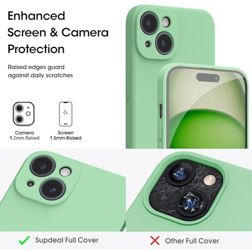 Andwing For iPhone 15 Case,Silicone Case Soft Ultra For iPhone 15 Phone Case Slim Protective Shockproof Cover Scratch-Resistant Microfiber Lining - Image 2
