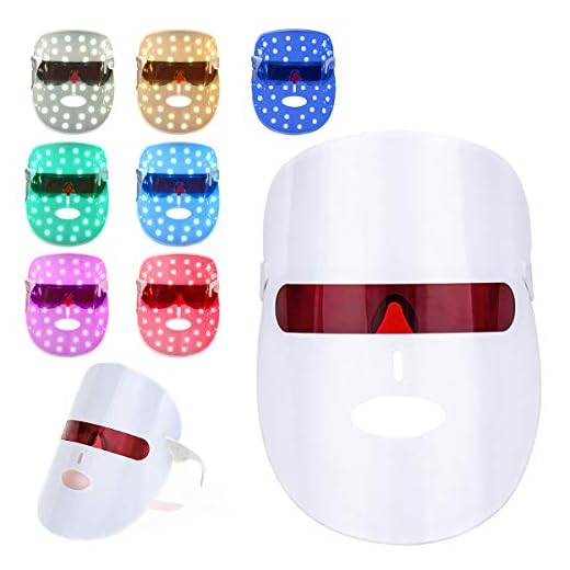 7 Couleur LED Photon Masque,acné Masque de luminothérapie,Masque facial de luminothérapie,Rides Acné Retrait Visage Rajeunissement de La Peau Du Visage De Beauté Spa Dispositif