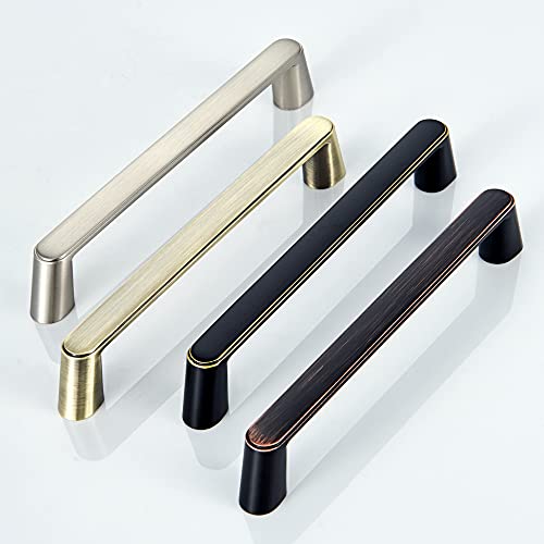 YCSJ 10 Pack Oil Rubbed Bronze Cabinet Hardware Pulls,5-inch Hole Centers Kitchen Bronze Handles for Cabinet, Furniture Hardware Handles Oil Rubbed Bronze