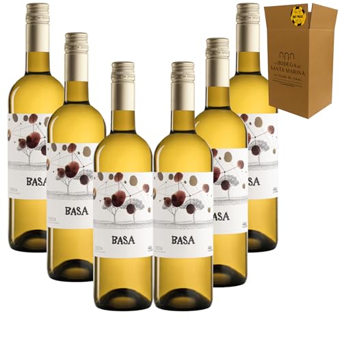 Telmo Rodríguez - Vino Blanco Basa 2023 | Rueda | Verdejo y Viura | Aromas Tropicales y Herbáceos | Fresco y Equilibrado | 13% Vol | 6 botellas 75cl