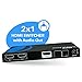 OREI 8K HDMI 2.1 Switch 4K@120hz Switcher 2 in 1 Out, with Audio Extraction 48Gbps Bandwidth, Ideal for Gaming and Streaming (BK-21A)