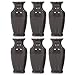 Hosley's 3.75" High Gray Mini Bud Vases. SET of 6, Value Pack. Ideal Gift for Weddings, Special Occasions, Parties, Events, Aromatherapy Reiki, Spa, Meditation Settings P9