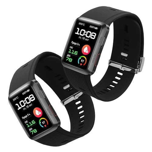 kwmobile Ersatzarmband kompatibel mit Huawei Watch D Armband - Fitnesstracker Band aus Silikon in Schwarz
