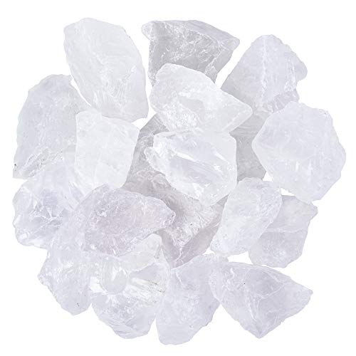 UU UNIHOM 1 lb Bulk Rough Clear Quartz 1 Crystal for Tumbling,Cabbing