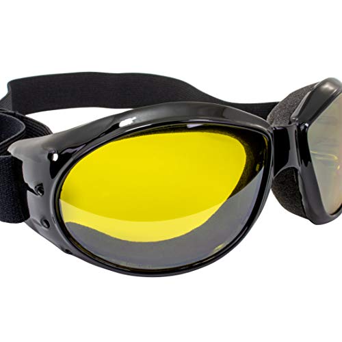 Image of Global Vision Eliminator Dirt Bike Padded Motorcycle Riding Goggles for Men and Women (Black Frame /Smoke Lens)