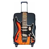 Construido con doble costura alrededor, este material de alta elasticidad con estampado de guitarras eléctricas naranja garantiza que tu maleta permanezca cubierta de forma segura durante todo tu viaje. Mantiene un ajuste cómodo, protege contra el polvo y los arañazos sin comprometer la flexibilidad.