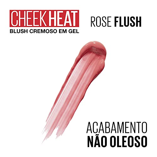 Image of Maybelline Cheek Heat Gel-Cream Blush Makeup, lightweight, Breathable Feel, Sheer Flush Of Color, Natural-Looking, Dewy Finish, Oil-Free, Rose Flush, 1 Count